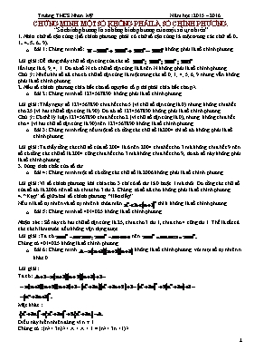 Chuyên đề về Số chính phương